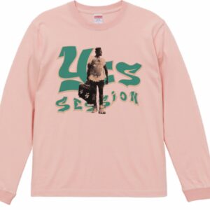 CLOUD SESSION グラフィック ロンT（PINK）｜立体ロゴ×コラージュアート